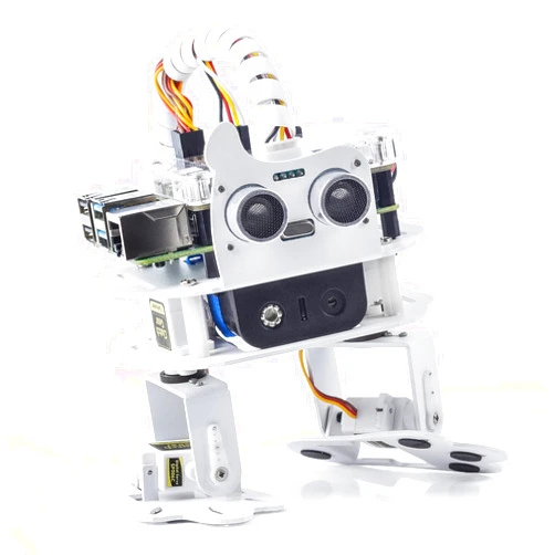 SunFounder PiSloth AI Programmable Robot Kit for Raspberry Pi, Dancing, Obstacle Avoidance, Object Following, TTS, Sound Effects, Background Music, Multi-Function DIY Bionic Robot for Kids and Adults