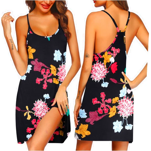 Ekouaer Women's Racerback Sleeveless Nightgown