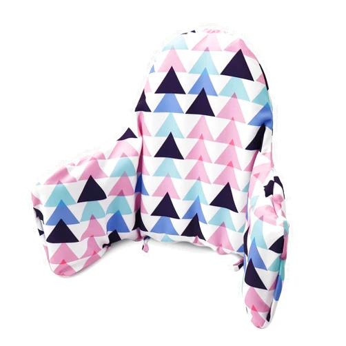 Lomgwumy High Chair Cushion, New Type High Chair Cover Pad/pad for High Chair,highchair Cushion for IKEA Antilop Highchair,Built-in Inflatable Cushion,Baby Sitting More Comfortable (Colorful Triangle)