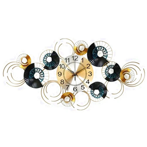 DYKKLKQ DENMER Wall Decoration Living Room Wall Decoration Metal Large Silent Wall Clock -A||88 * 45cm (A 88 * 45cm)
