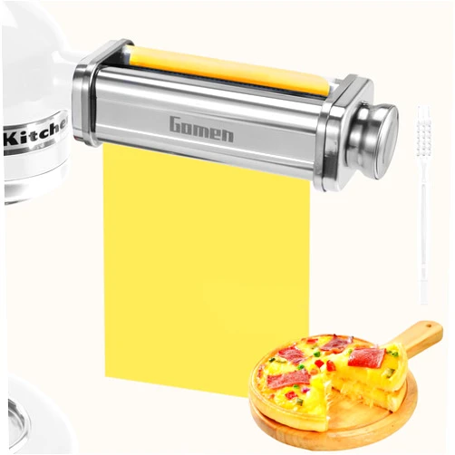 Gomen Pasta Roller for Kitchenaid Stand Mixer, Pasta Maker for Kitchenaid Mixer Attachments, Stainless Steel Pasta Attachment for Kitchenaid Stand Mixer, 8 Gears Adjustable by Gomen