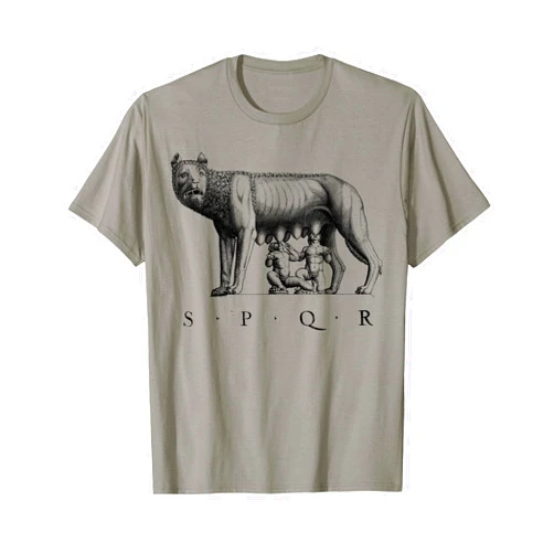 Roma Italia Rome Italy Italian SPQR Roman Rome wolf Romulus Remus T-Shirt