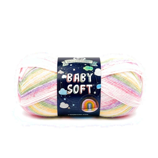 Lion Brand Yarn 920-219C Babysoft Yarn, Circus Print (1 Skein)