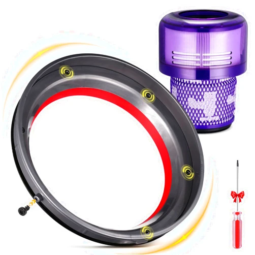 Kuflant Fit for Outsize SV16 SV29 Sealing Ring Compatible with Dyson for SV16 SV29 V11/ Plus/Absolute Extra/Total Clean/Origin Models Canister Vacuum Cleaner Replacement Parts with HEPA Filter 970422-01