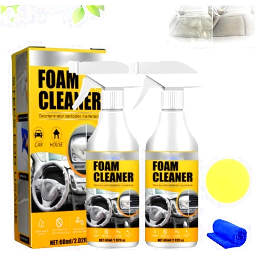 Toheok 2PCS Purpose Foam Cleaner, All Around Master Foam Cleaner,Purpose Foam Cleaner for car, Upholstery Cleaner for car Seats, Interior car Cleaner, Car seat Stain Remover