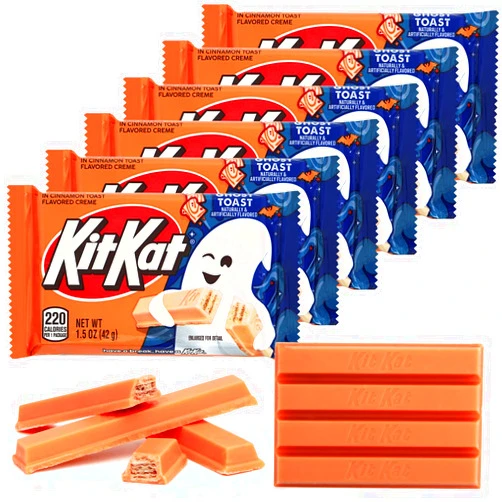KATIE’S KANDY KORNER KitKat Milk Chocolate Candy Bars Cinnamon Flavored Ghost Toast 1.5oz Each, Ideal KitKat for Sharing with Friends and Family Perfect Themed Candy as a Sweet Surprise for Ghost Lovers 6 Pack
