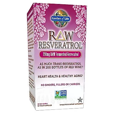 Garden of Life Heart Resveratrol Supplement, Raw Whole Food Antioxidant Formula for Heart Health, 60 Count