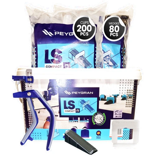 Peygran Leveling System Peygran Tile Leveling System – Compact Kickstarter Kit 1/32” (1mm): Installation Pliers, 200 Spacer Clips and 80 Wedges – Heavy-Duty, High-Performance Tool Kit for PROs & DIY Home Improvement