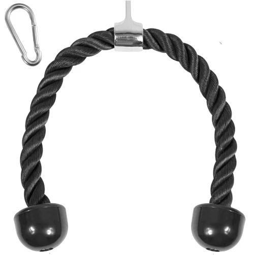 Yes4All Deluxe Tricep Rope Cable Attachment, 27 & 36 inch with 4 Colors, Exercise Machine Attachments Pulley System Gym Pull Down Rope with Carabiner