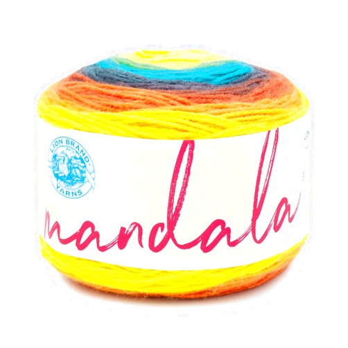 Lion Brand Yarn Mandala Yarn, Multicolor Yarn for Crocheting and Knitting, Craft Yarn, 1-Pack, Thunderbird