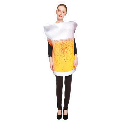 FantastCostumes Unisex Adult's Sponge Beer Curve Cup Costume Halloween Oktoberfest Cosplay Costume, Yellow