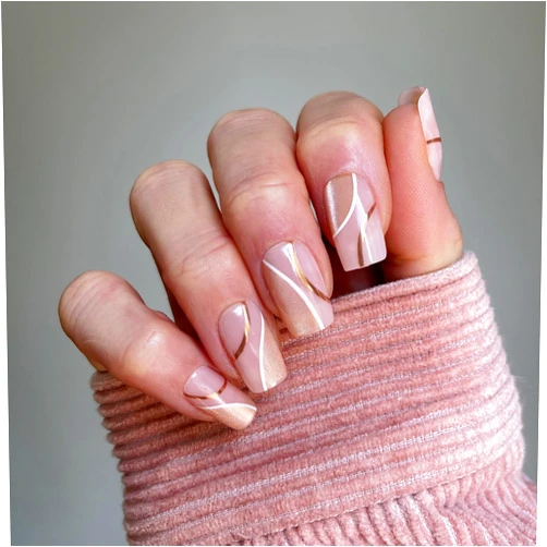 The Nailest - Instant Luxury Acrylic Press-on Nails- Regular Square- Veer