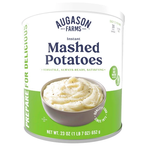 Augason Farms Instant Mashed Potatoes Can, Emergency Food Supply, Everyday Meals, 30 Servings