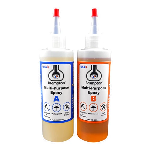 BRAMPTON TECHNOLOGY, LTD. Brampton Multi-Purpose Epoxy - Epoxy Glue Kit for Metal, Wood, Tile, Most Plastics & More - Sets in 30 Minutes - Strong, Durable, Waterproof, Sandable, and Paintable Epoxy Resin (16 oz Kit)