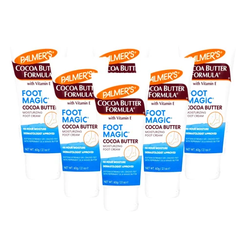 Palmer's Palmers Cocoa Butter Foot Magic Moisturizer Cream 2.1 Ounce (Pack of 6)