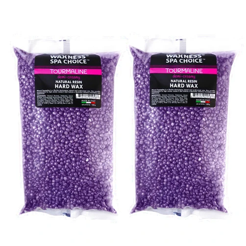 Waxness Spa Choice Tourmaline Demi Creamy Hard Wax Beads 2.2 lb / 1 kg Pack of 2