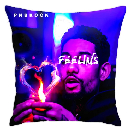MIGROLINO PnB Rapper Rock Throw Pillow Cover Square Pillowcase Double Sided Printing Cushion Covers Suitable for Office Chair Sofa Living Room Home Decoration 18 x 18 Inch