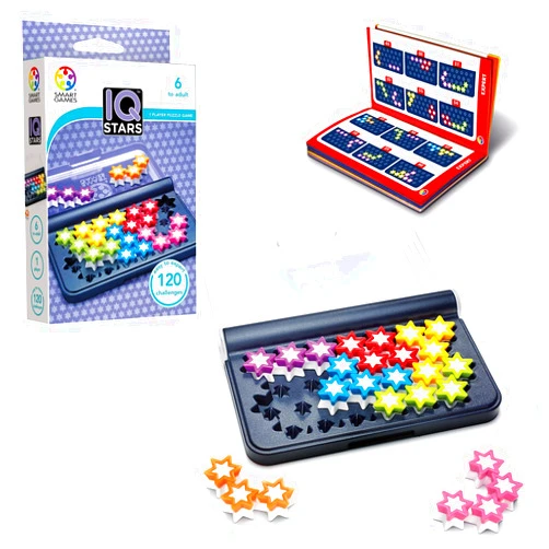 SmartGames IQ Stars Travel Game with 120 Challenges for Ages 6 to Adult