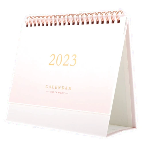 TOYANDONA Desk Calendar 2022-2023, Small Monthly Desktop Calendar from July 2022 to December 2023, Standing Flip Desktop Calendar, 18 Monthly Academic Desk Calendar for Home Office School - Pink