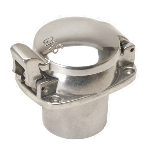 Moore Parts Polished Aluminum Flip Top Fuel Filler Cap With 4 Bolt Mounting Flange
