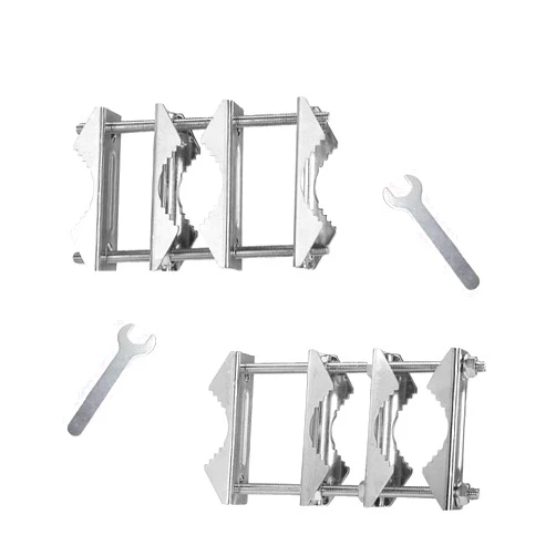 YZZHAJ 2 PCS Double Antenna Mast Clamp V Jaw Block with Bolts Mast to Mast Clamp,Patio Umbrella Holder Heavy Duty Pole to Pole Mounting Bracket for WiFi Cellular Ham TV Pipe Umbrella Fishing Pole Flagpole