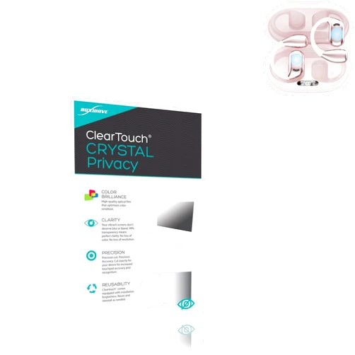 BoxWave Screen Protector Compatible With Ofeace Language Translator (3 in) - ClearTouch Crystal Privacy (2-Pack), Privacy Screen Protector Flexible Film Clear