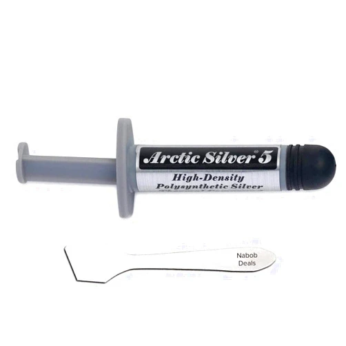 Nabob Deals Arctic Silver 5 Thermal Cooling Compound Paste 3.5g High-Density Polysynthetic Silver (AS5 3.5G w/Tool)