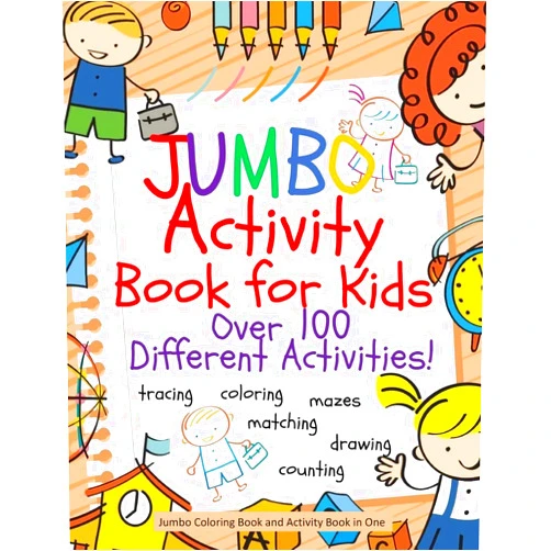 Busy Hands Books Jumbo Activity Book for Kids: Jumbo Coloring Book and Activity Book in One: Giant Coloring Book and Activity Book for Pre-K to First Grade (Workbook and Activity Books)