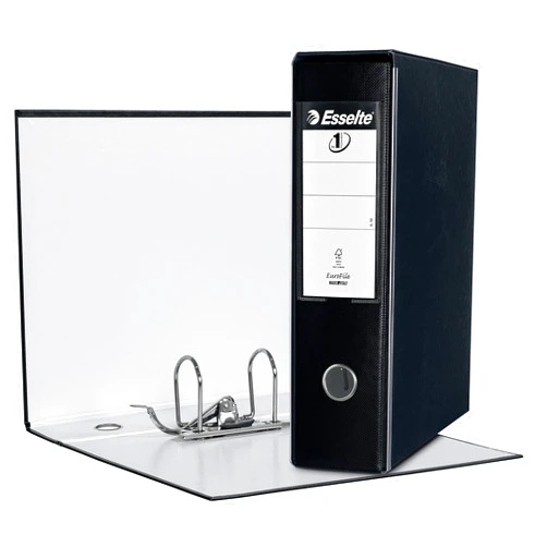 Esselte Eurofile binder with lever mechanism and case Dorso 8 cm Black