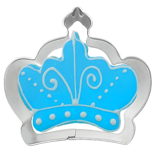 Comais Large Size Crown Shaped Cookie Cutter, Stainless Steel Queen/King/Prince/Princess Crown Cookie Cutter, 4.6 Inches (Model 1)