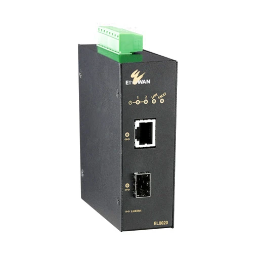 EtherWAN EL8020-V1E Hardened 10/100/1000BASE-TX to 100/1000 SFP Media Converter