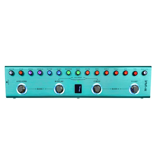 M-VAVE TANK-G Multi-effects Guitar Pedal, 36 Presets, Rechargeable Battery, Delay, Reverb, Modulation, Preamp, Darkgreen