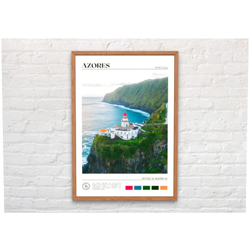 Generic Azores Print, Azores Wall Art, Azores Poster, Azores Photo, Azores Poster Print, Azores Wall Decor, Portugal Poster Printtravel poster City landscape skyline National Park Country Wall art