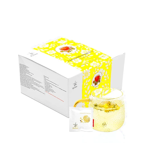 Rzlinn Chrysanthemum Tea (2g*30 Tea Bags) 2.12 oz Premium Hangzhou TongXiang Fetal Chrysanthemum Natural Herbal Tea, Decaf Tea Bags Soothing and Relaxing, Exquisite Tea Box Gifts for Tea Lovers
