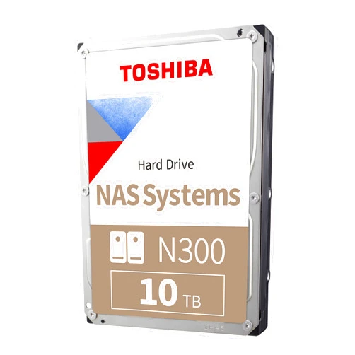 Toshiba N300 10TB NAS 3.5-Inch Internal Hard Drive - CMR SATA 6 Gb/s 7200 RPM 512 MB Cache - HDWG71AXZSTA