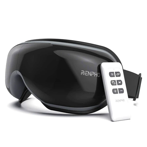 RENPHO Eye Massager FSA HSA Eligible, RENPHO Eyeris1 Eye Massager with Heat & Remote, Compression, Bluetooth, Eye Care Device for Eye Relax, Reduce Eye Strain, Improve Sleep, Birthday Gifts for Her Him