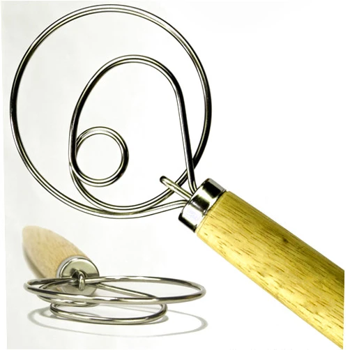 Armear The Original Kitchen LARGE 13.5” Stainless Steel Dutch Style bread dough whisk for pastry pizza. alternatives to a blender, mixer or hook, Natural