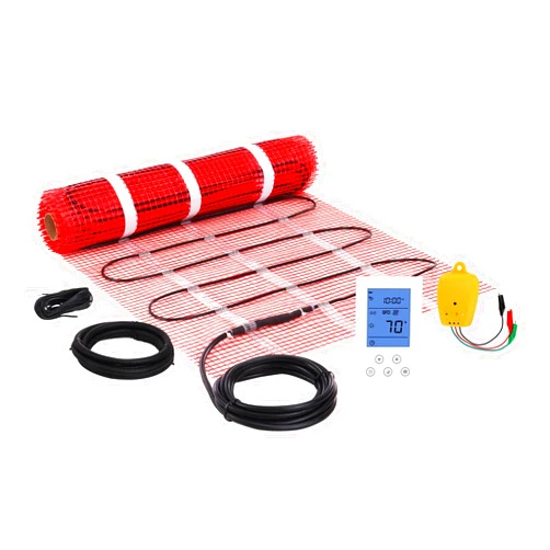 VEVOR Floor Heating Mat, 20 Sq. ft, Electric Radiant in-Floor Heated Warm System with Digital Floor Sensing Thermostat, Includes Installation Monitor, Adhesive Back for Easy Installation on The Floor