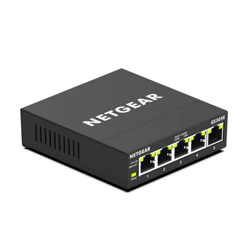 NETGEAR 5-Port Gigabit Ethernet Easy Smart Managed Essentials Switch (GS305E) - Desktop or Wall Mount, Home Network Hub, Office Ethernet Splitter, Silent Operation