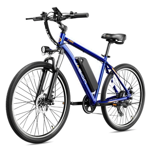 Jasion EB5 Electric Bike for Adults with Peak 500W Brushless Motor, 40Miles 20MPH Commuting Electric Mountain Bike with 360Wh Removable Battery, 7-Speed, 26