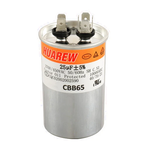 HUAREW 25 uF MFD ±5% 450 VAC CBB65 AC Motor and Fan Starting Round Capacitor