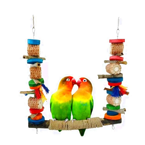 XLpeixin Parakeet Swing Bird Cage Swing Toys Natural Bird Hanging Swing Toys,Bird Swings for Small Birds Conures Budgerigar Finches Parrots Love Birds Chicken, Bird Perch Swing