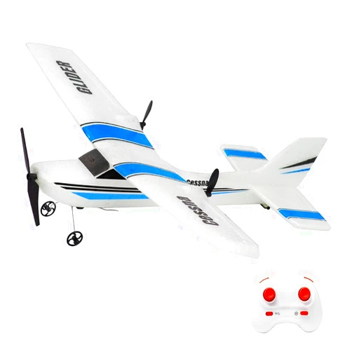 QT RC Plane 2.4Ghz 2 Channel Remote Control Airplane Ready to Fly,Durable EPP Foam RC Aircraft for Adults and Beginner, Easy & Ready to Fly, Great Gift Toy for Kids (Blue)