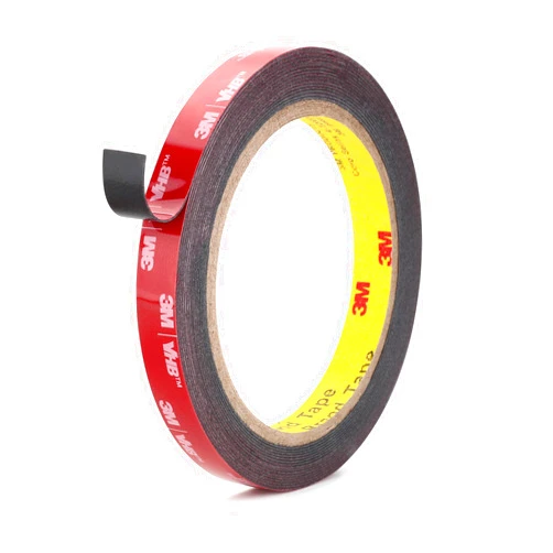Rvhouse 3M Double Sided Tape 0.5”×18ft VHB 5925 Black Mounting Tape Heavy Duty Waterproof Foam Tape Strong Adhesive for RV LED Strip Light Décor