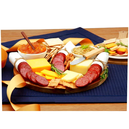 Generic Classic Epicurean Meat & Cheese Charcuterie Board - Sausage Meat and Cheese Gift or Charcuterie Kit