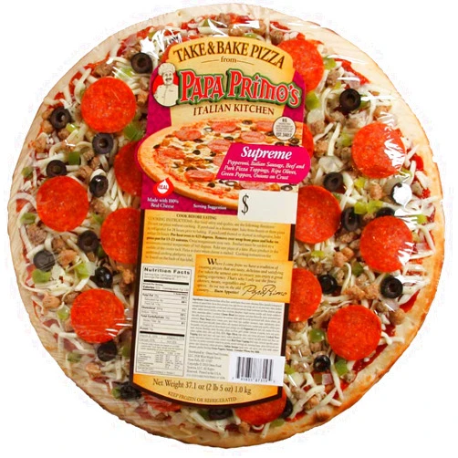Papa Primos Papas Primos Large Supreme Pizza, 2.3 Pound -- 6 per case.