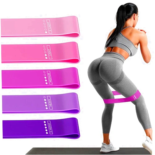 JAKKOFOXX Resistance Loop Exercise Bands, Resistance Bands Exercise Bands for Home Fitness, Stretching, Strength Training, Physical Therapy,Elastic Workout Bands for Women Men Kids, Set of 5