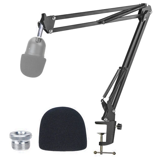 YOUSHARES Razer Seiren Mini Boom Arm with Pop Filter - Mic Stand with Foam Cover Windscreen Compatible with Razer Seiren Mini Streaming Microphone by YOUSHARES