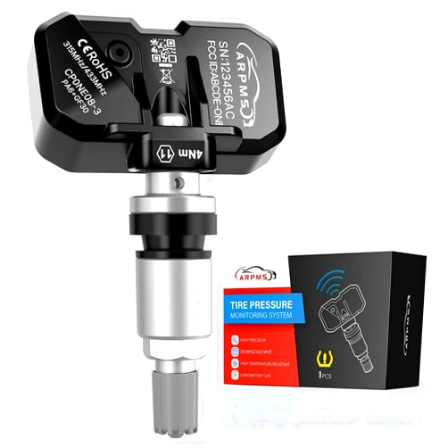 CARPMS TPMS Sensor, 433 Mhz 4-Pack Tire Pressure Monitoring Sensor Compatible for Ram 1500 Jeep Grand Cherokee Wagoneer Grand Wagoneer Replace#68293199AA,68591921AB(Silver, 1 PCS)