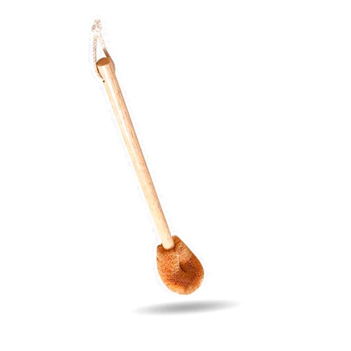 Worldfront Naturals Toilet Bowl Brush - Natural Coconut Fiber Golf Head & Long Wooden Handle for Effective Cleaning for Bathroom Toilet - Eco-Friendly & Durable - 2 Pack Brushes with 2 Wall Hooks